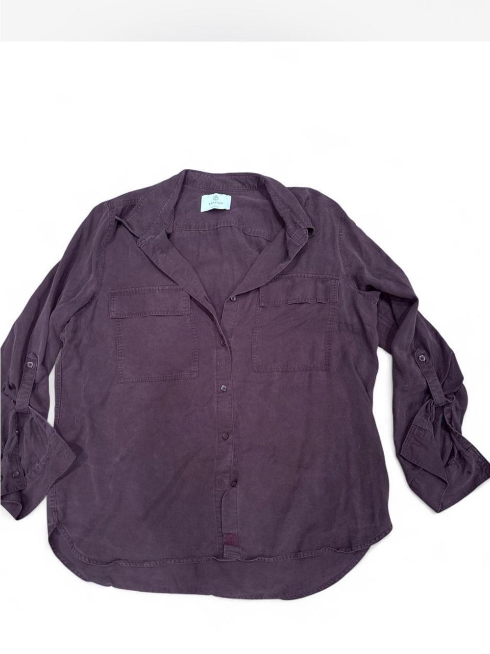 Babaton Plum Button-Down Utility Shirt